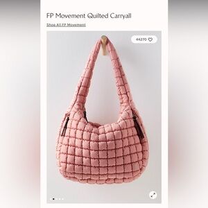 FREE PEOPLE QUILTED CARRYALL BRAND NEW NEVER USED